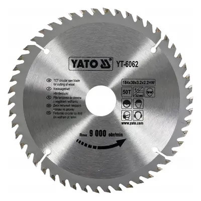 YATO Lame de scie circulaire Ø184 mm - 50 T - diamètre intérieur 30 mm