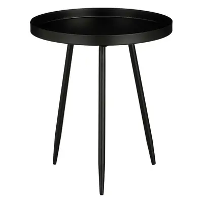 Mica Decorations Table d'appoint Flores - H38 x Ø34 cm - Métal - Noir