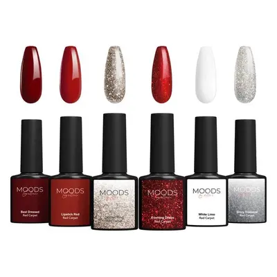 Moods Gellac 6-Piece Set - Vernis à ongles en gel - 8ML - Red Carpet Edition - Gellac - Nails - 