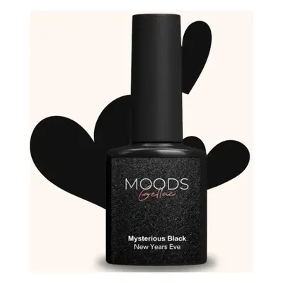 Moods Gellac 201 Mysterious Black - Vernis gel - Noir pailleté - 15ML