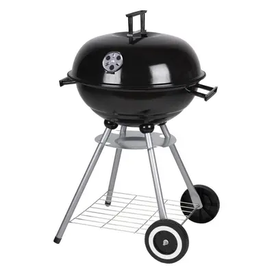 Barbecue à roulettes BBQ Collection, BBQ Charcoal avec couvercle, Ø 44 cm, Noir