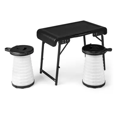 Table pliante Coast portable avec 2 LED Teleskophockers table de camping et relief réglable en h