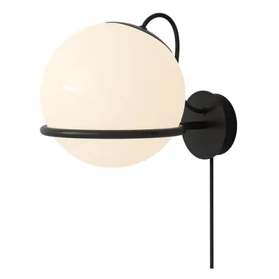 Astep - Model 238/1 Applique Murale Ø20 Noir avec Interrupteur