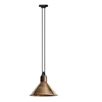 Lampe Gras - L Suspension Conical Raw Copper Lampe Gras