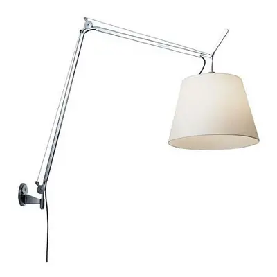 Artemide - Tolomeo Mega Applique Murale avec Variateur Ø360 Aluminium/Blanc