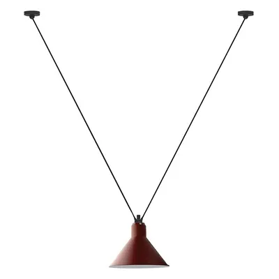 Lampe Gras - L Suspension Conique Rouge Lampe Gras