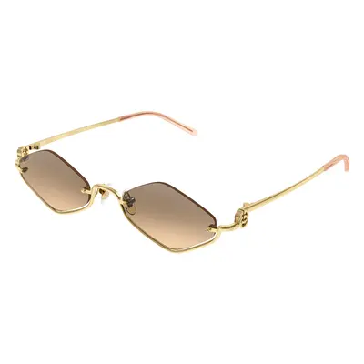 Gucci Femme GG1604S Lunettes de soleil Métal Or Orange Géométrique