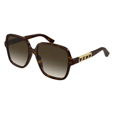 Gucci Femme GG1189S Lunettes de soleil Acétate Havane Marron Carré Normale Ombré