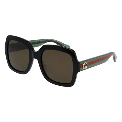 Gucci Femme GG0036SN Lunettes de soleil Acétate Noir Marron Carré Normale