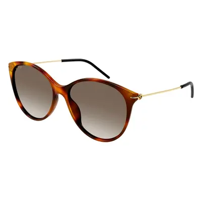 Gucci Femme GG1268SA Lunettes de soleil Acétate Havane Marron Ronde Normale Ombré