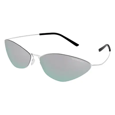 Balenciaga Unisex BB0350S Lunettes de soleil Titane Argent Argent Cat Eye