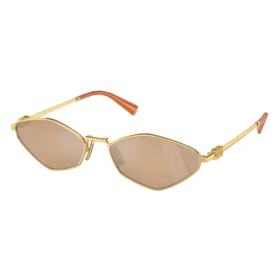 Miu Miu Femme MU 56ZS 5AK40D Lunettes de soleil Métal Or Géométrique Normale