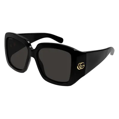 Gucci Femme GG1402S Lunettes de soleil Acétate Noir Gris Carré Normale