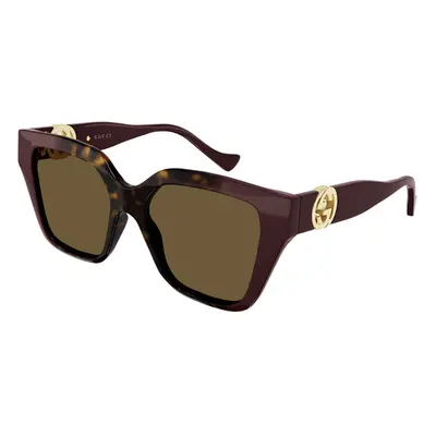 Gucci Femme GG1023S Lunettes de soleil Injecté Havane Marron Carré Normale