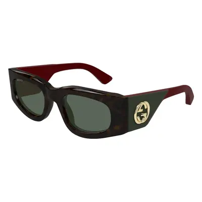 Gucci Femme GG1664S Lunettes de soleil Acétate Havane Vert Carré