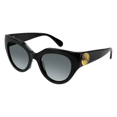 Gucci Femme GG1408S Lunettes de soleil Acétate Noir Gris Cat Eye Normale Ombré