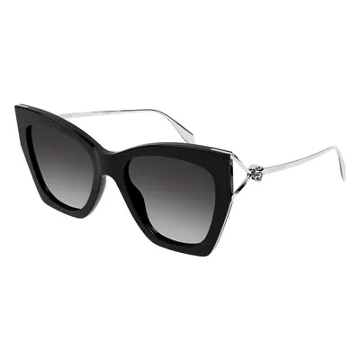 Alexander McQueen Femme AM0375S Lunettes de soleil Acétate Noir Gris Papillon