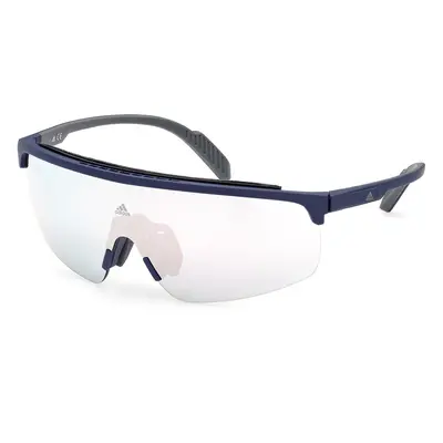 Adidas Sport Homme SP0044 92C Lunettes de soleil Injecté Bleu Gris Masque Normale Miroir