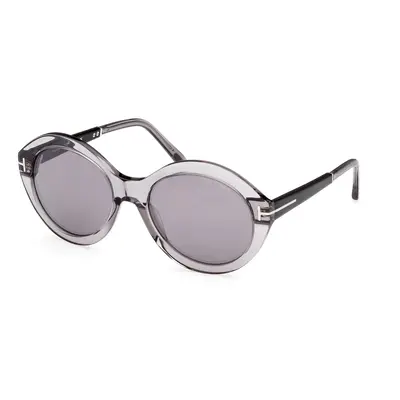 TOM FORD Femme FT1088 SERAPHINA 20C Lunettes de soleil Acétate Gris Gris Ronde Normale Miroir