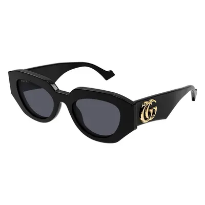 Gucci Femme GG1421S Lunettes de soleil Acétate Noir Gris Géométrique