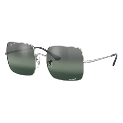 Ray - Ban Femme RB1971 9242G6 Lunettes de soleil Métal Argent Bleu Carré Polarisé Miroir