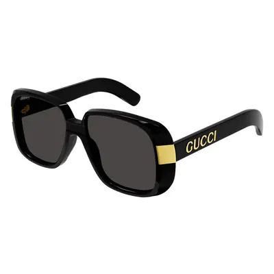 Gucci Femme GG0318S Lunettes de soleil Acétate Noir Gris Carré Normale