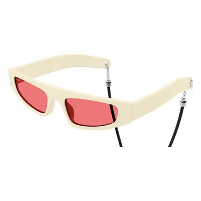 Gucci Femme GG1634S Lunettes de soleil Acétate Ivoire Rouge Cat Eye Normale