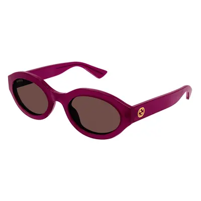 Gucci Femme GG1579S Lunettes de soleil Injecté Marron Géométrique