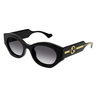 Gucci Femme GG1553S Lunettes de soleil Injecté Noir Gris Ronde