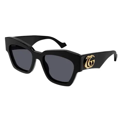 Gucci Femme GG1422S Lunettes de soleil Acétate Noir Gris Carré Normale