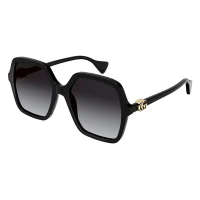 Gucci Femme GG1072SA Lunettes de soleil Acétate Noir Gris Carré Normale