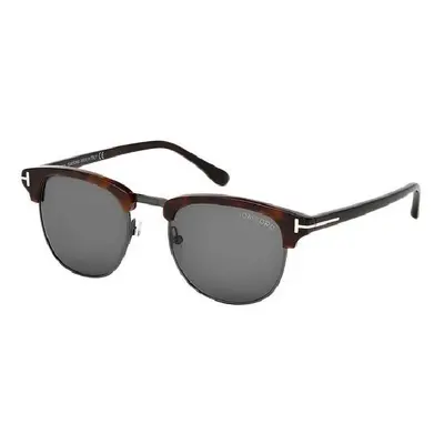 TOM FORD Homme FT0248 HENRY 52A Lunettes de soleil Acétate Havane sombre Fumée Carré Normale