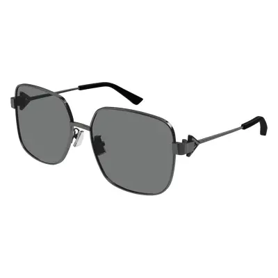 Bottega Veneta Femme BV1199S Lunettes de soleil Métal Gris Gris Carré Normale