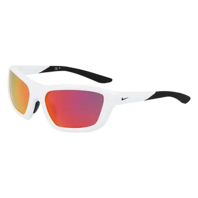 Nike Unisex NIKE BRAZER FV2401 Lunettes de soleil Plastique Blanc Rouge Carré Photochromatique