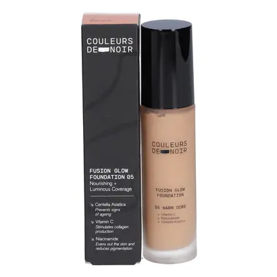 COULEURS DE NOIR Fusion Glow Foundation 05 Warm Doré Maquillage 30 ml