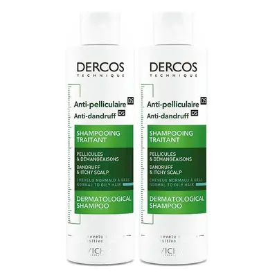 VICHY Dercos Technique Antipelliculaire DS Shampooing traitant pellicules & démangeaisons cheveu