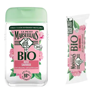 Le Petit Marseillais Gel Douche Bio Hydratant Rose Sauvage & Recharge Gel(S) 2x250 pc(s)