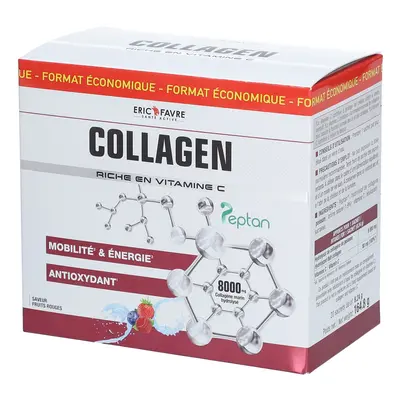 ERIC FAVRE Collagen Peptan en poudre - Collagène marin hydrolysé et enrichi vitamine C Sachet(S)