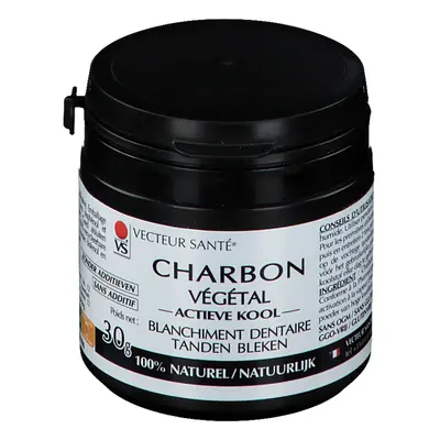 Vecteur Santé® Charbon végétale Blanchiment dentaire Poudre 30 g