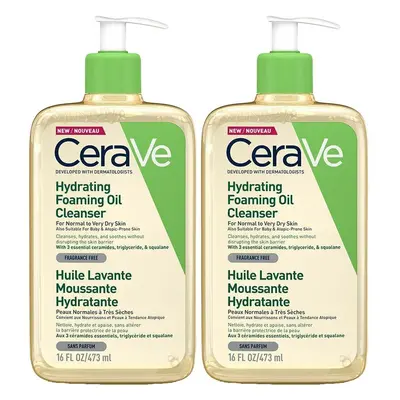 CeraVe Huile Lavante Moussante Hydratante Peaux normales à très sèches tendance atopique 473 ml 