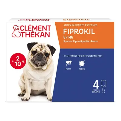 Clement Thekan Anti-Puces Anti-Tiques Chien 2-10kg 4 Pipettes Pipette(S) Unidose(S) pc(s)