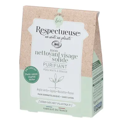 Respectueuse Mon Nettoyant Visage Solide PURIFIANT Bio Gel 35 g