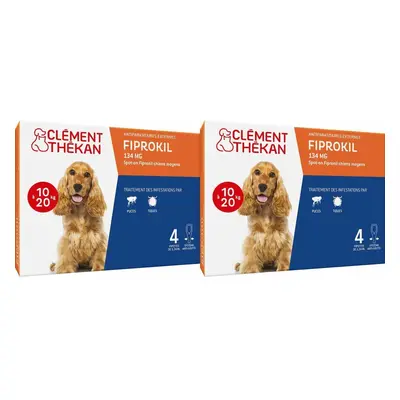 Clement Thekan Anti-Puces Anti-Tiques Chien 10-20kg 4 Pipettes Pipette(S) Unidose(S) 2x4 pc(s)