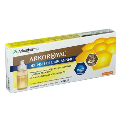 Arkopharma Arkoroyal® Défenses de l'organisme adultes Ampoule(S) Buvable(S) 7x10 ml