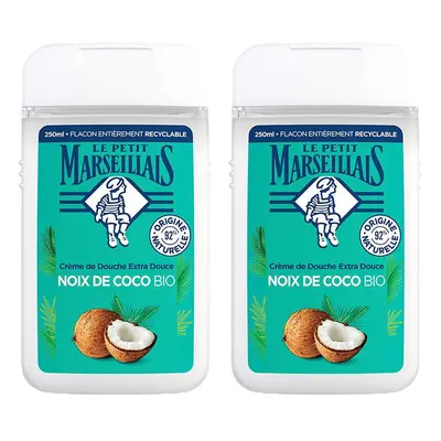 Le Petit Marseillais Douche Crème Hydratante à l'huile de Coco, 2 x 250 ml Gel(S) 2x250 pc(s)