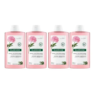 KLORANE Shampoing apaisant à la Pivoine BIO Shampooing 2x400 ml