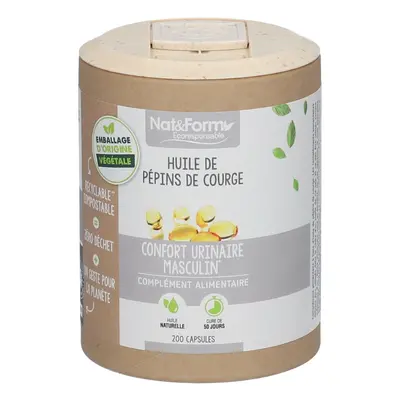 Nat & Form Ecocert® Huile de pépins courge Capsule(S) 200 pc(s)