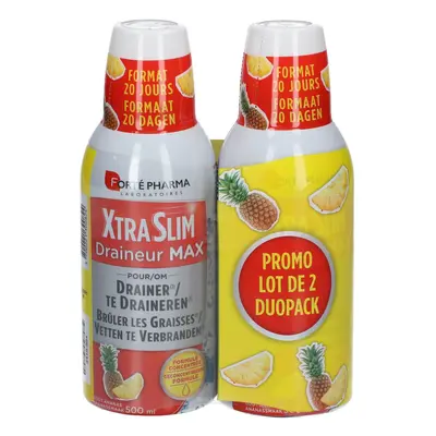 Forte Pharma XtraSlim Drainant Max Ananas DUO PROMO Jus 2x500 ml