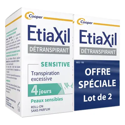 ETIAXIL - Déodorant Détranspirant Traitement Transpiration Excessive Aisselles SENSITIVE Peaux S