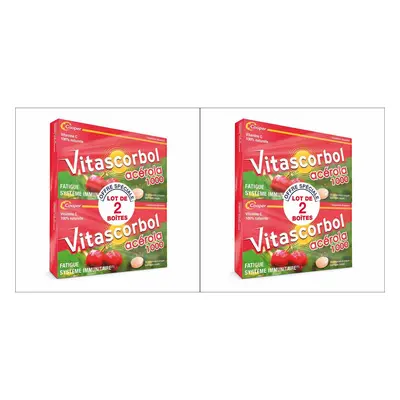 VITASCORBOL ACEROLA 1000 - Complément alimentaire vitamine C Tube de 30 comprimés lot 2 Comprimé